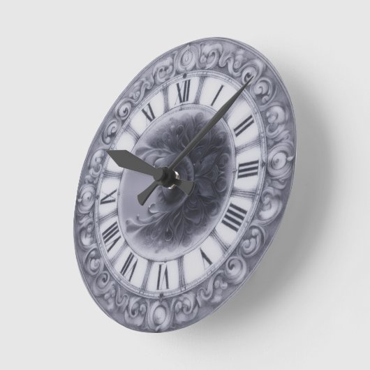 Elegant ラウンド壁時計 (傾斜)