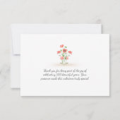 Elegant 100th Birthday – Wildflowers Design サンキューカード (裏面)