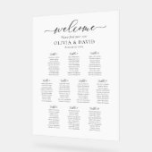 Elegant 10 Tables Welcome Acrylic Seating Chart アクリルサイン (傾斜)