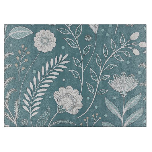 Elegant 15x11 Glass Cutting Board with Stylish Des カッティングボード (正面)