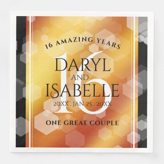 Elegant 16th Golden Topaz Wedding Anniversary (正面)