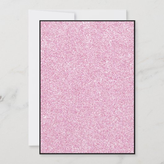 Elegant 18th Birthday Pink Glitter Debut 招待状 (裏面)