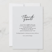 Elegant 1 Photo Wedding サンキューカード (裏面)