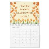 Elegant 2026 Quote Calendar カレンダー (3月 2027)
