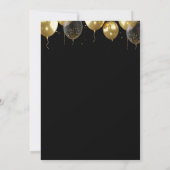 Elegant 20th Birthday Invitation with Gold Ballons 招待状 (裏面)