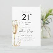 Elegant 21st Birthday Party 招待状 (スタンド正面)