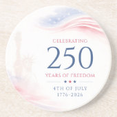 Elegant 250th American Independence Day 4th July コースター (正面)