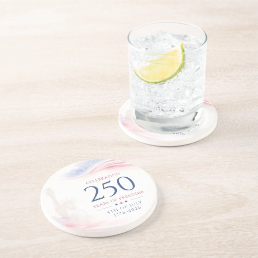Elegant 250th American Independence Day 4th July コースター (側面)