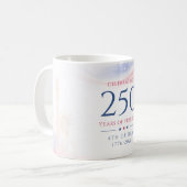 Elegant 250th American Independence Day 4th July コーヒーマグカップ (正面左)
