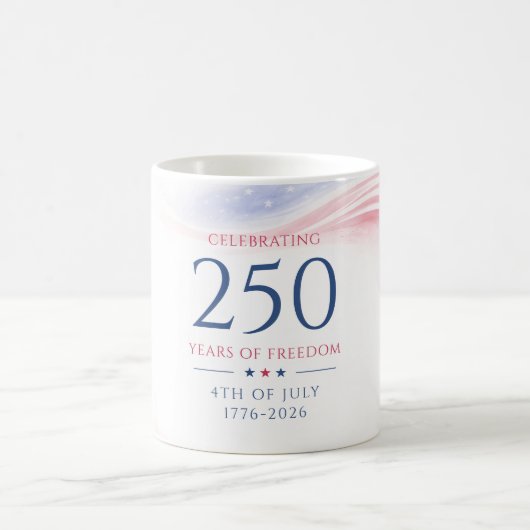 Elegant 250th American Independence Day 4th July コーヒーマグカップ (中央)