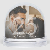 Elegant 25th Anniversary Couple's Names 2-Photo (裏面)