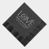 Elegant 25th Silver Wedding Anniversary Years 箔ナプキン (右)