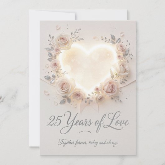 Elegant 25th Wedding Anniversary Card シーズンカード (正面)