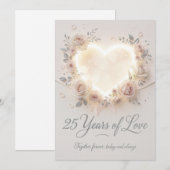 Elegant 25th Wedding Anniversary Card シーズンカード (正面/裏面)