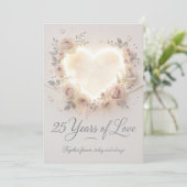 Elegant 25th Wedding Anniversary Card シーズンカード (スタンド正面)