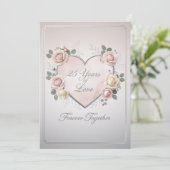 Elegant 25th Wedding Anniversary Card - romantic シーズンカード (スタンド正面)