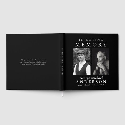Elegant 2 Photo 'In Loving Memory' Tribute ゲストブック (全面)