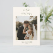 Elegant 2 Photo Thank you Wedding card サンキューカード (スタンド正面)