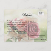Elegant 2 Photo Wedding With Notes Thank You Postc ポストカード (裏面)