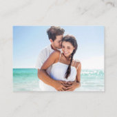 Elegant 2 QR Code Wedding RSVP Details Photo in Te エンクロージャーカード (裏面)