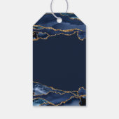 Elegant 30 Shades of Blue Birthday Party ギフトタグ (裏面)