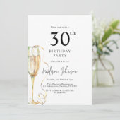 Elegant 30th Birthday Party 招待状 (スタンド正面)