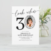 Elegant 30th Birthday Photo 招待状 (スタンド正面)