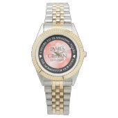 Elegant 35th Coral Wedding Anniversary 腕時計 (正面)