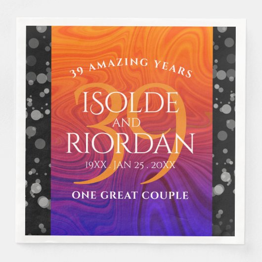 Elegant 39th Agate Wedding Anniversary Celebration (正面)