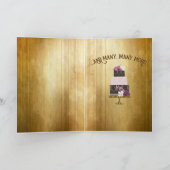 Elegant 3 Layer Cake Personalized Birthday カード (内部)