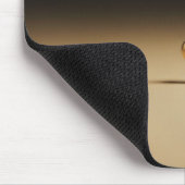 Elegant 3D Gold Heart Minimalist Black & Gold Grad マウスパッド (コーナー)