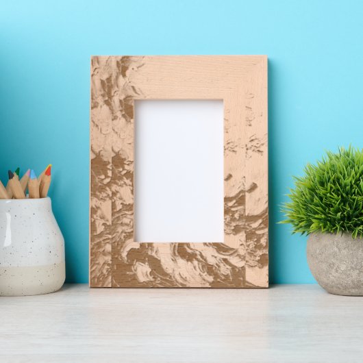 Elegant 3D Impasto Gold Tree Luxury Palette Knife  レーザー彫刻フレーム (正面)