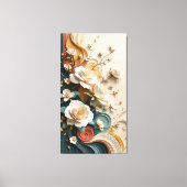 Elegant 3D Sculpted Roses キャンバスプリント (正面)