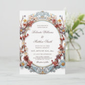  Elegant 3D Victorian Floral Frame 招待状 (スタンド正面)