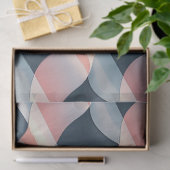 Elegant 3D Wave Pattern in Teal, Rose, and Cream 薄葉紙 (ギフト)