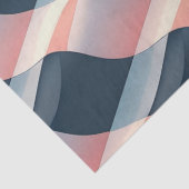 Elegant 3D Wave Pattern in Teal, Rose, and Cream 薄葉紙 (詳細)