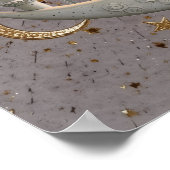 Elegant 3D White Crescent & Mosque Ramadan Design ポスター (角)