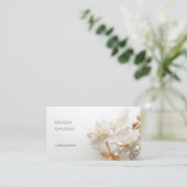 Elegant 3D White Gold Roses 名刺 (スタンド正面)