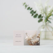 Elegant 3D White Gold Roses 名刺 (スタンド正面)