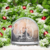 Elegant 40th Anniversary Couple's Names 2-Photo (クリスマス)