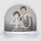 Elegant 40th Anniversary Couple's Names 2-Photo (裏面)