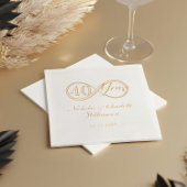 Elegant 40th Anniversary Milestone Infinity Love 箔ナプキン