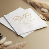 Elegant 40th Anniversary Milestone Infinity Love 箔ナプキン