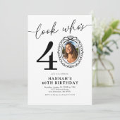Elegant 40th Birthday Photo 招待状 (スタンド正面)