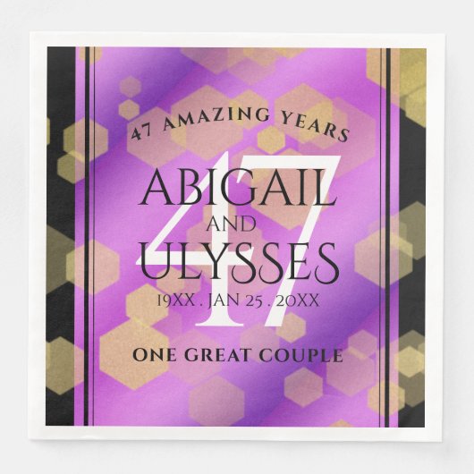 Elegant 47th Amethyst Wedding Anniversary (正面)