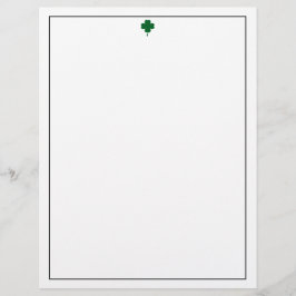 Elegant 4 Leaf Clover Letterhead Stylish Paper レターヘッド