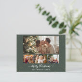 Elegant 4 Photo Christmas Card シーズンポストカード (スタンド正面)