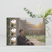 Elegant 4-Photo Collage Graduation Announcement 案内状 (スタンド正面)