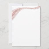 Elegant 50 and Fabulous Rose Gold Birthday 招待状 (裏面)