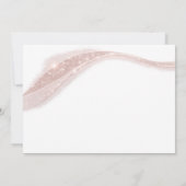 Elegant 50 and Fabulous Rose Gold Photo Birthday 招待状 (裏面)